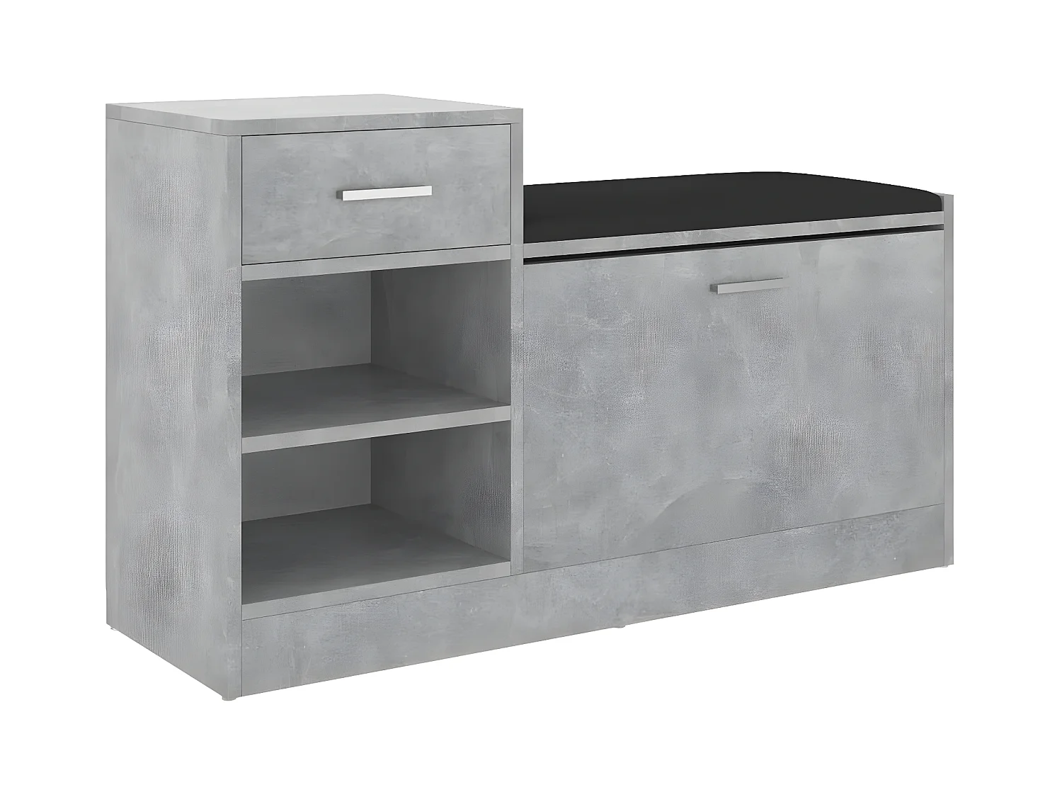 Banc à chaussures Gris béton 94,5x31x57
