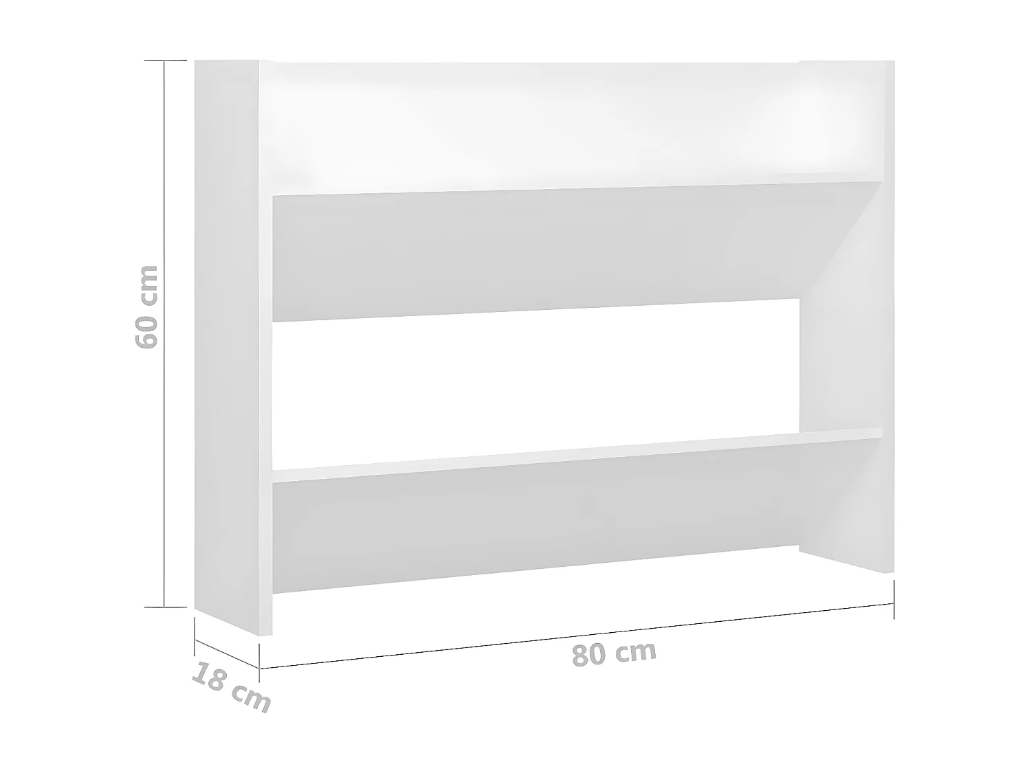 Armoire à chaussures murale Blanc 80x18x60