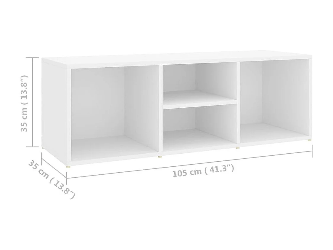 Banc à chaussures Blanc 105x35x35