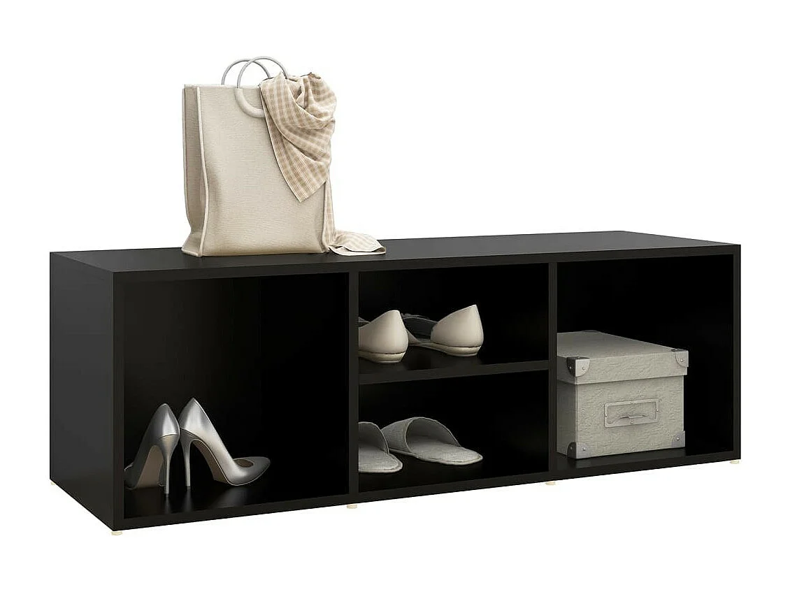 Banc à chaussures Noir 105x35x35