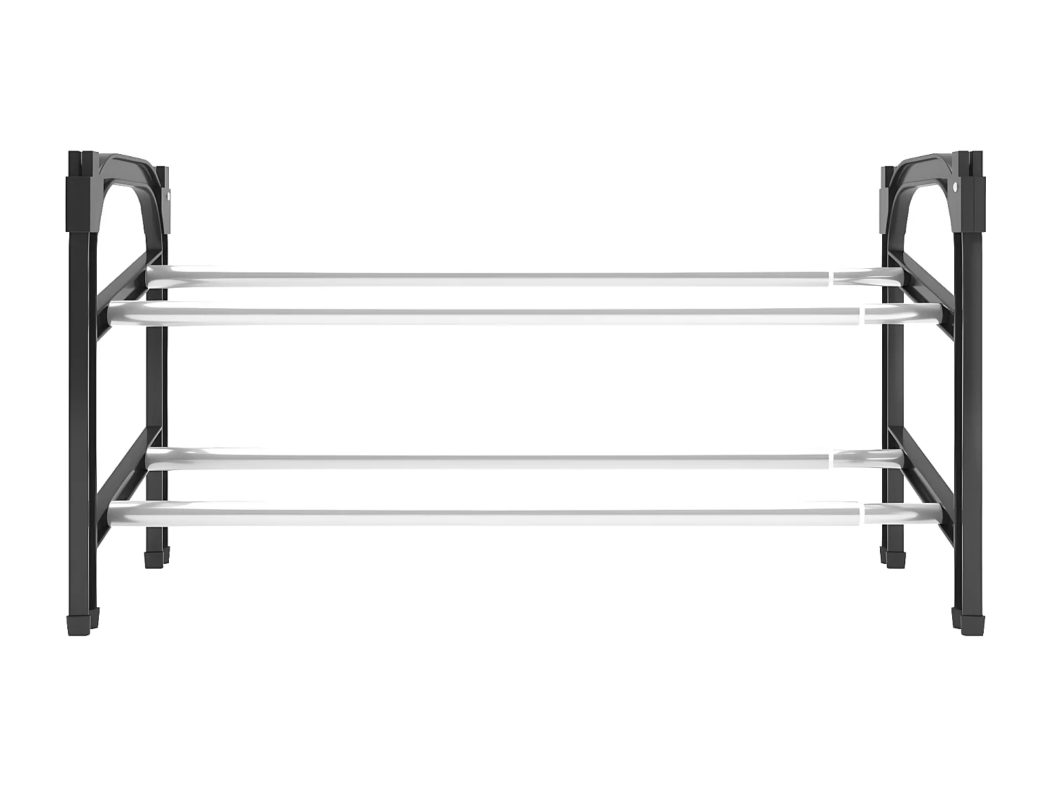 Meuble à chaussures extensible avec 2 étagères 119x24x37