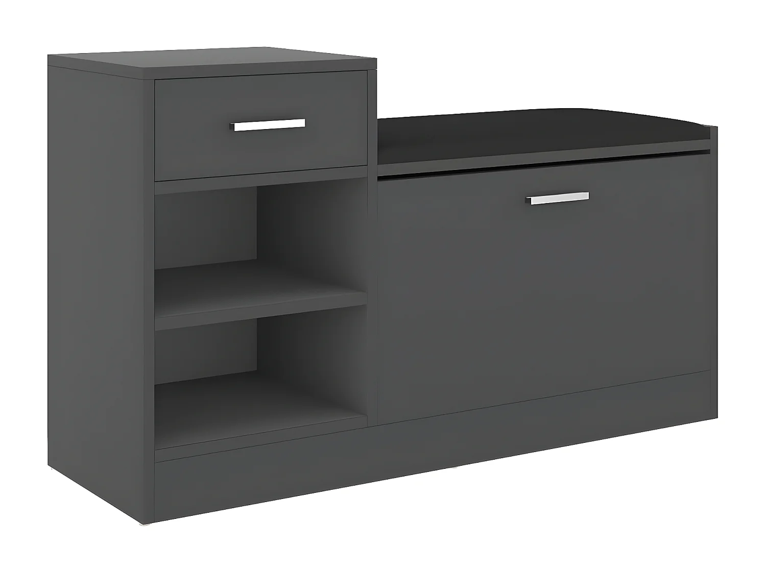 Banc à chaussures Gris 94,5x31x57