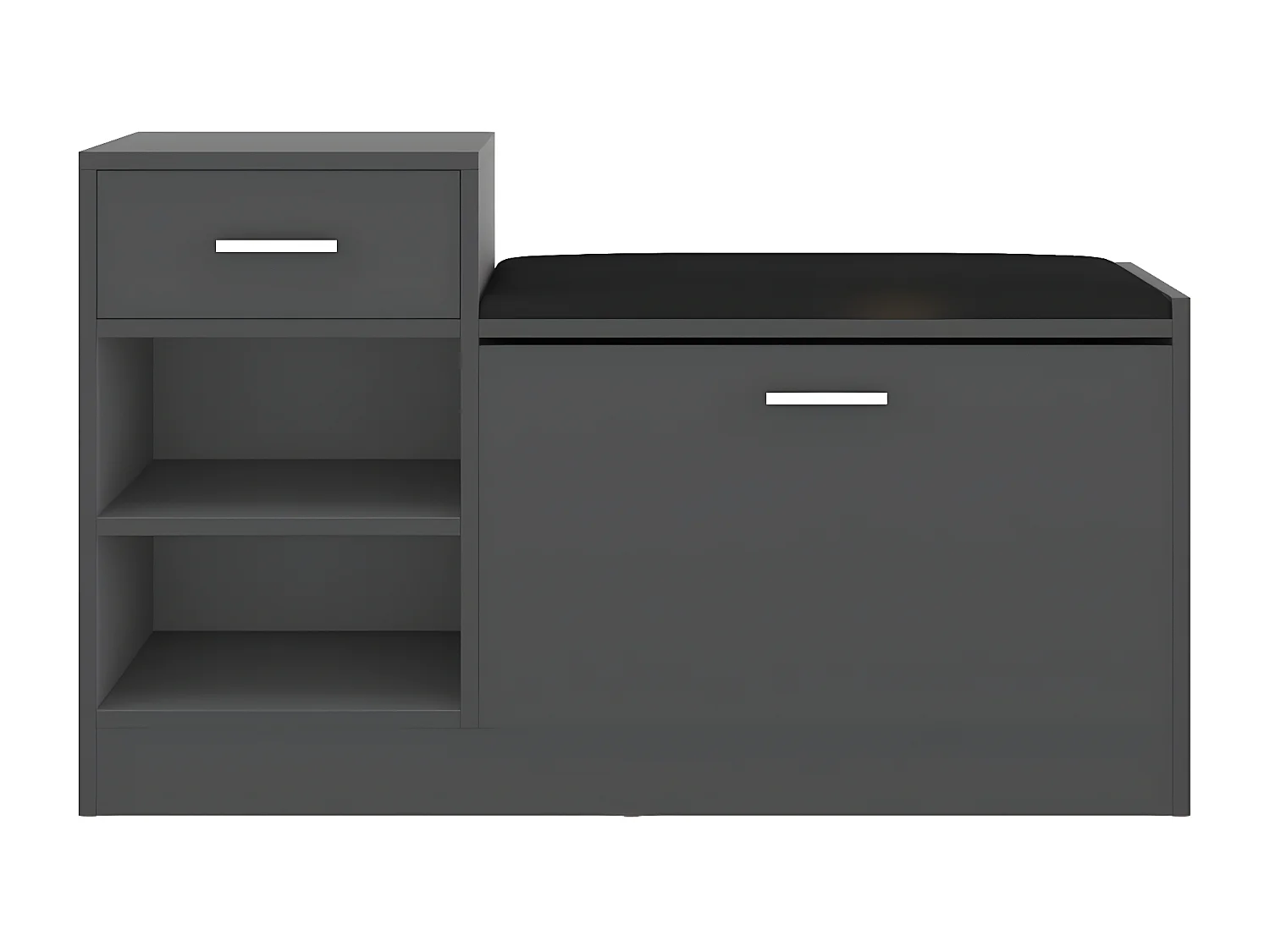 Banc à chaussures Gris 94,5x31x57