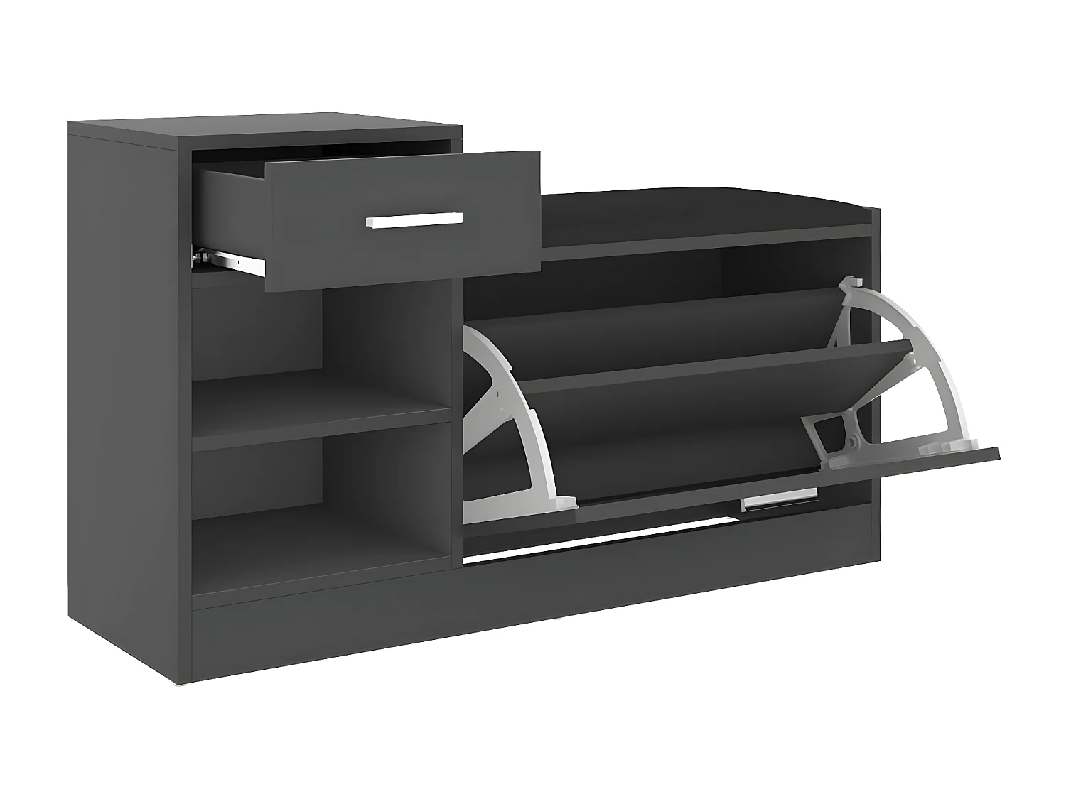 Banc à chaussures Gris 94,5x31x57