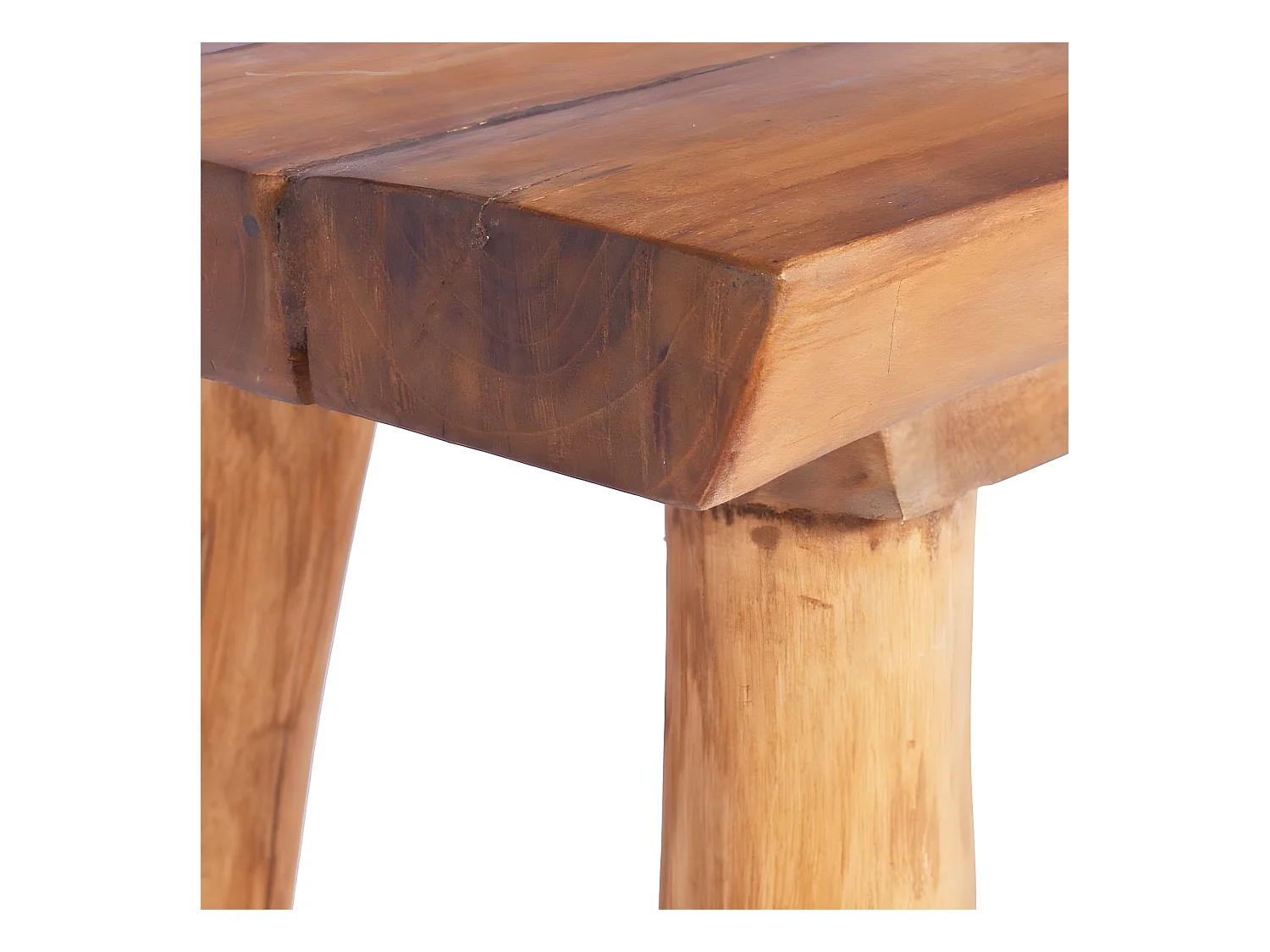 Banco de jardín de madera maciza de teca 80 cm Marrón