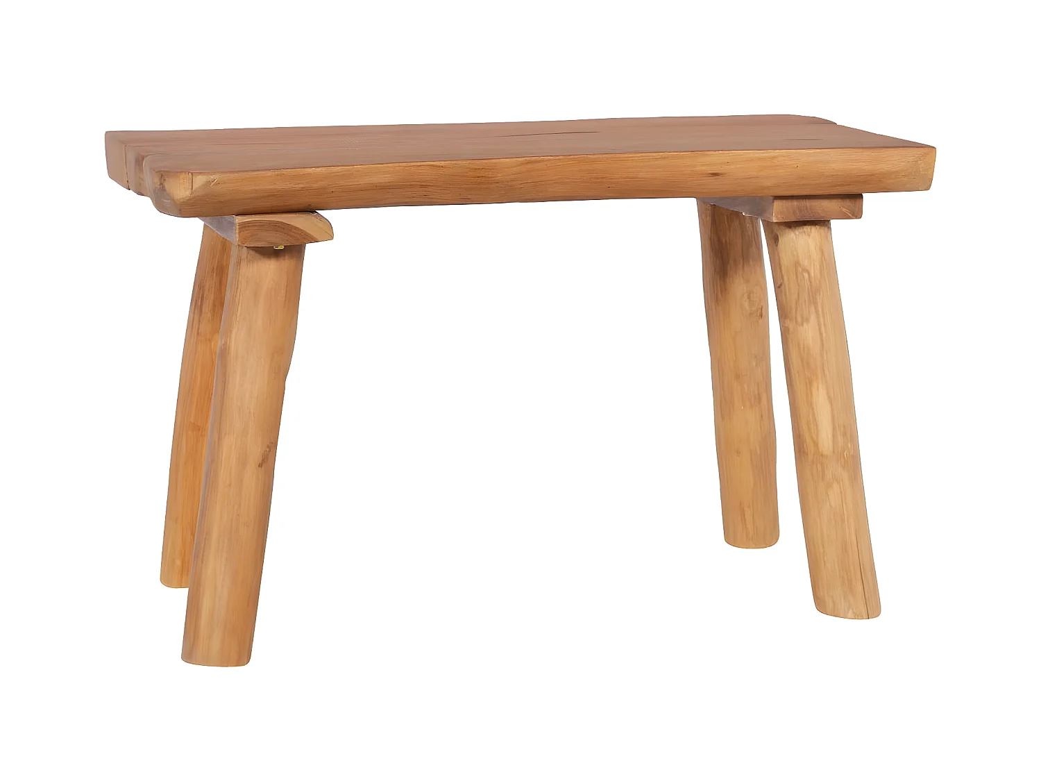 Banco de jardín de madera maciza de teca 80 cm Marrón