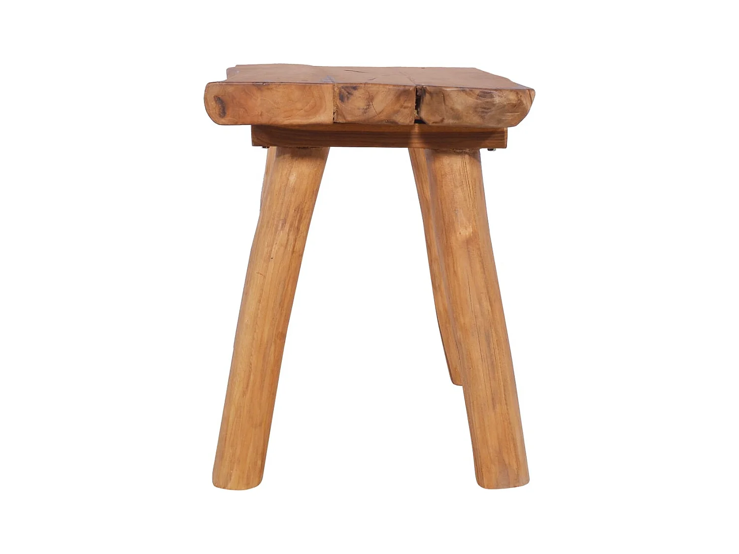 Banco de jardín de madera maciza de teca 80 cm Marrón