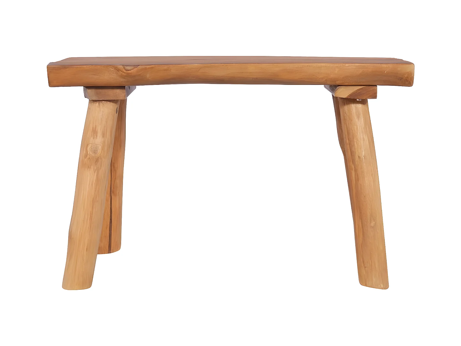 Banco de jardín de madera maciza de teca 80 cm Marrón