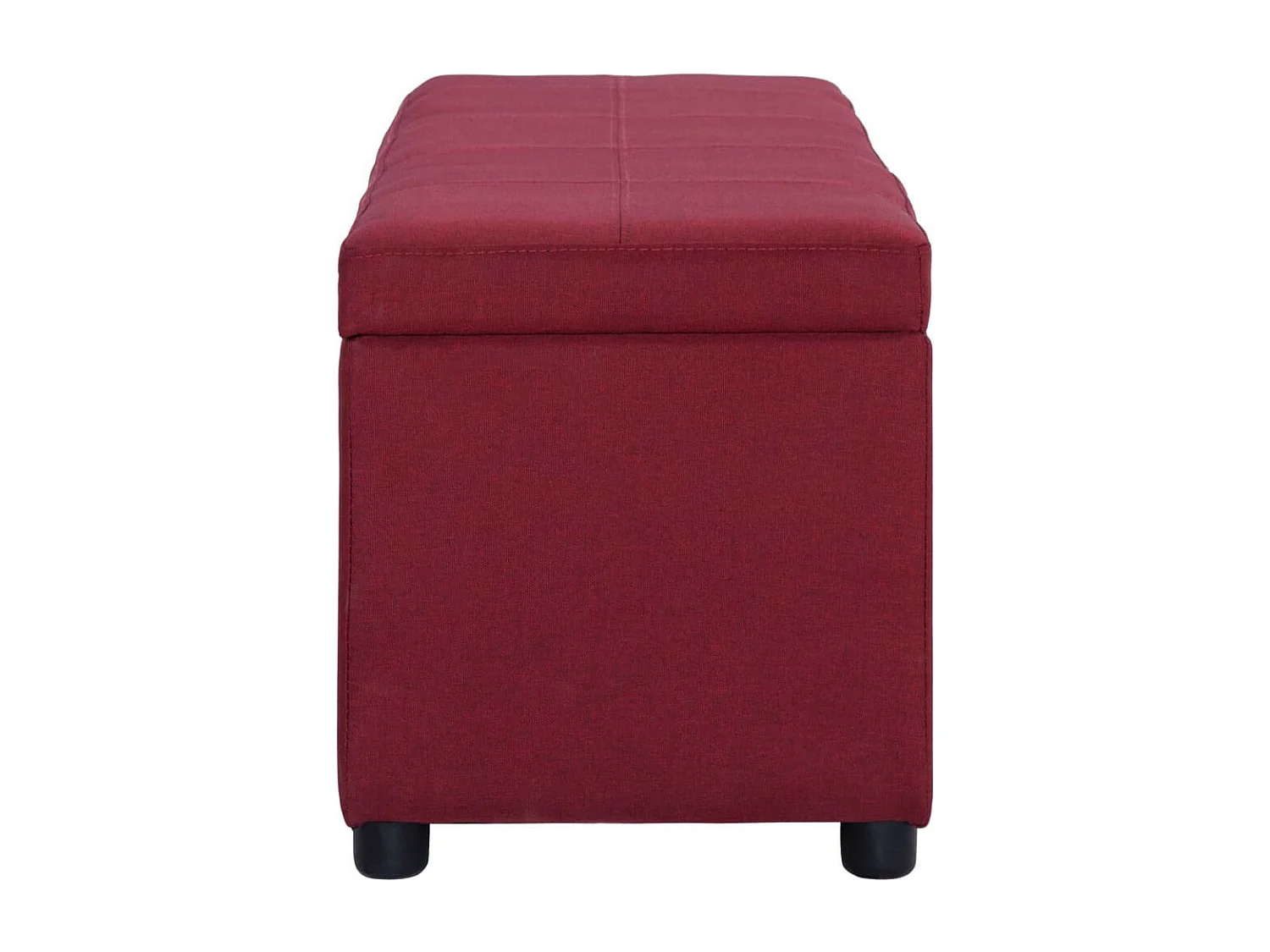 Banc avec compartiment de rangement 116cm Bordeaux Polyester