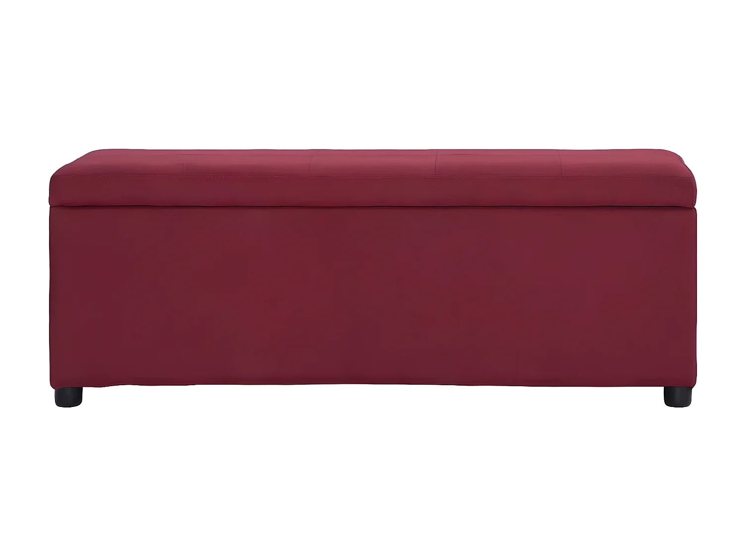 Banc avec compartiment de rangement 116cm Bordeaux Polyester
