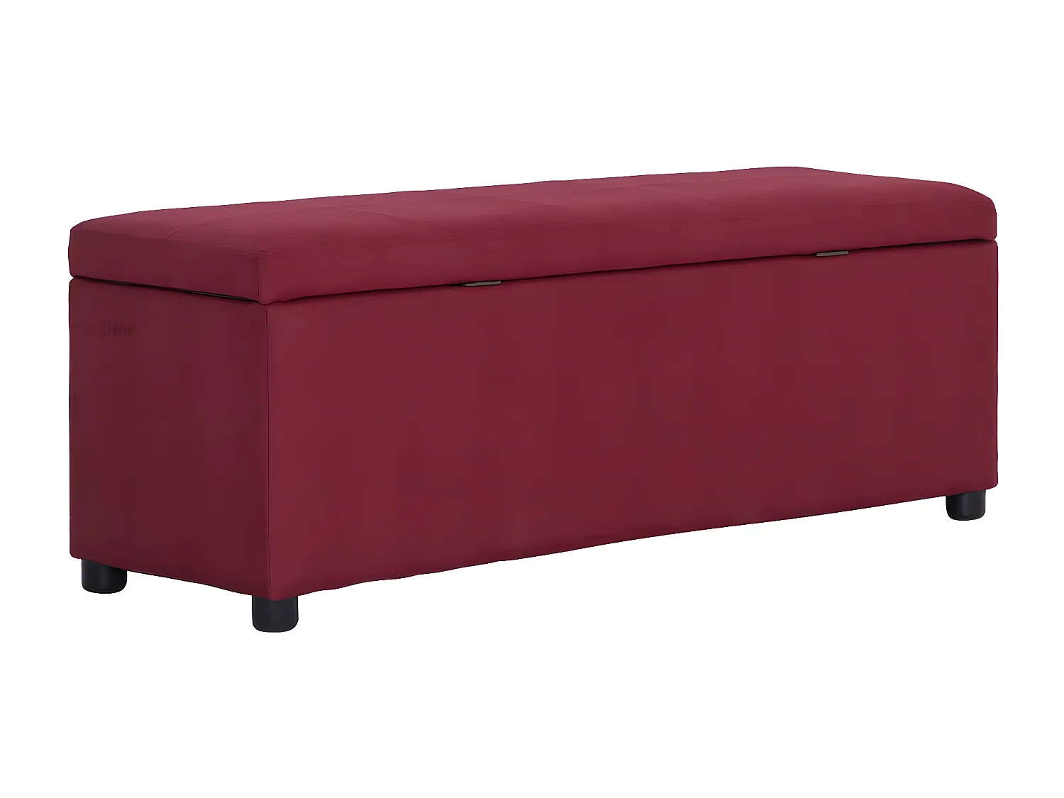 Banc avec compartiment de rangement 116cm Bordeaux Polyester