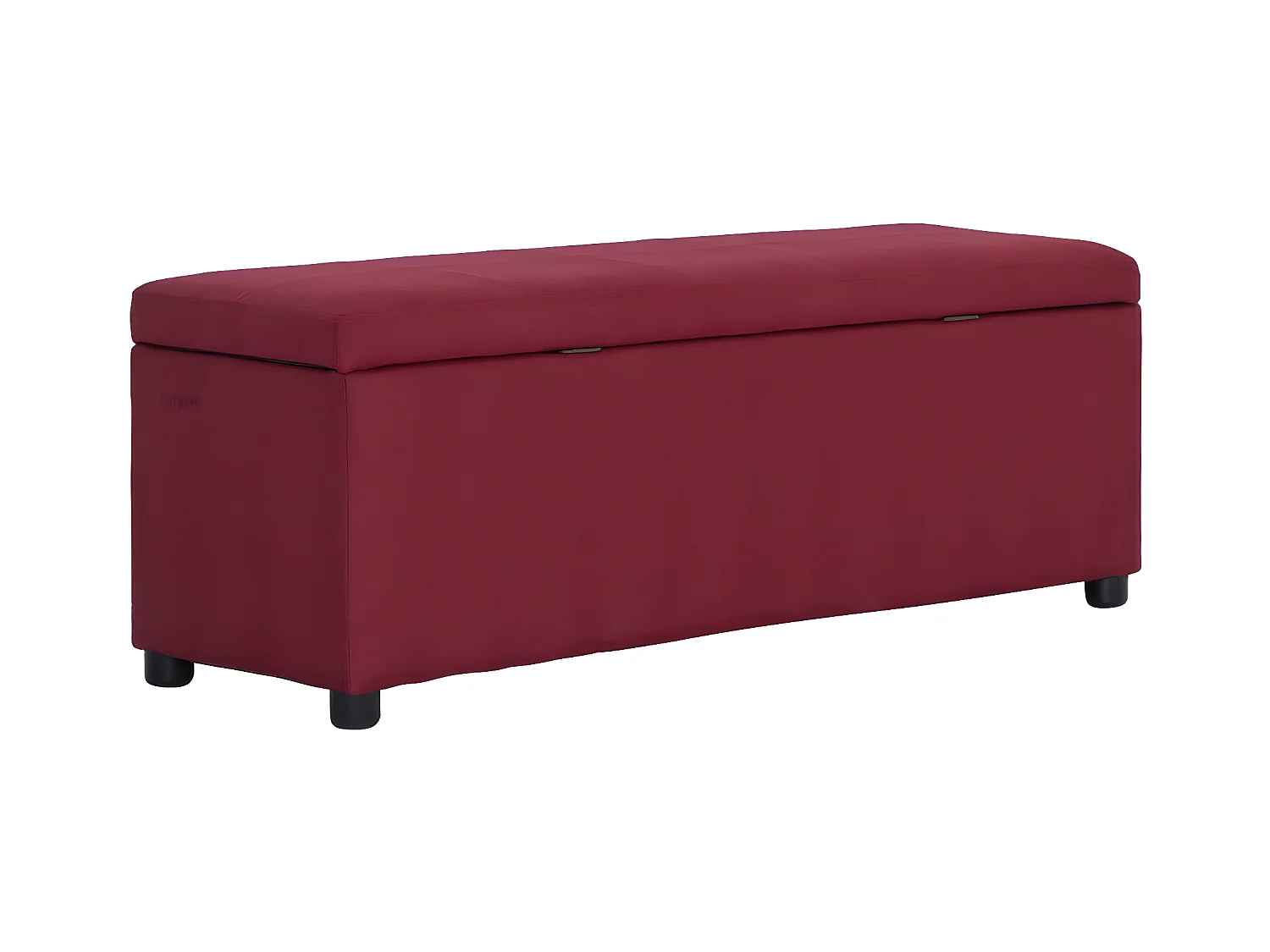 Banc avec compartiment de rangement 116cm Bordeaux Polyester