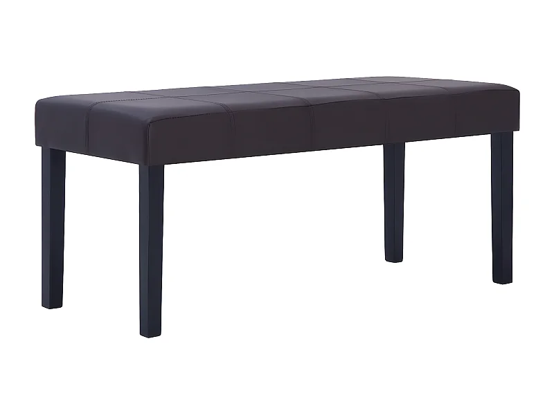 Banc 106cm Marron Similicuir Rozy