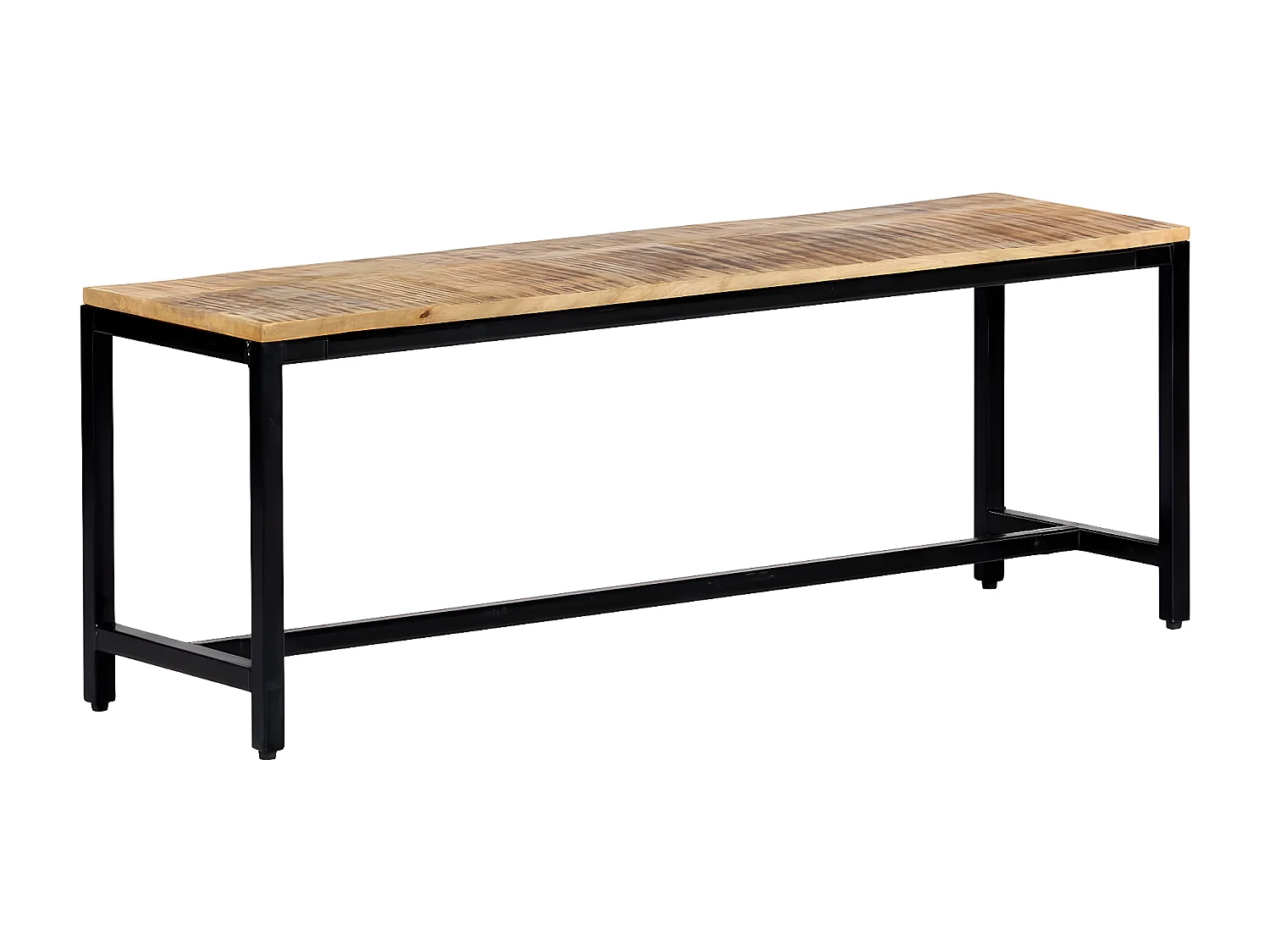 Banc à dîner 120cm Bois de manguier massif brut