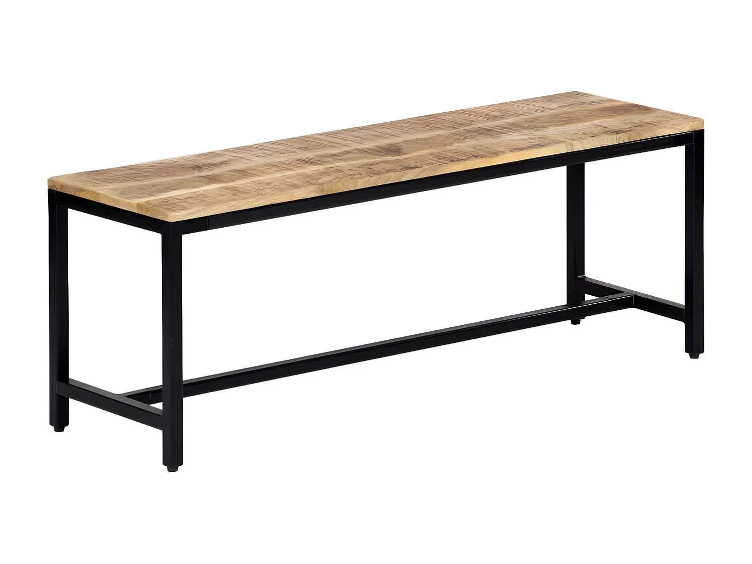 Banc à dîner 120cm Bois de manguier massif brut