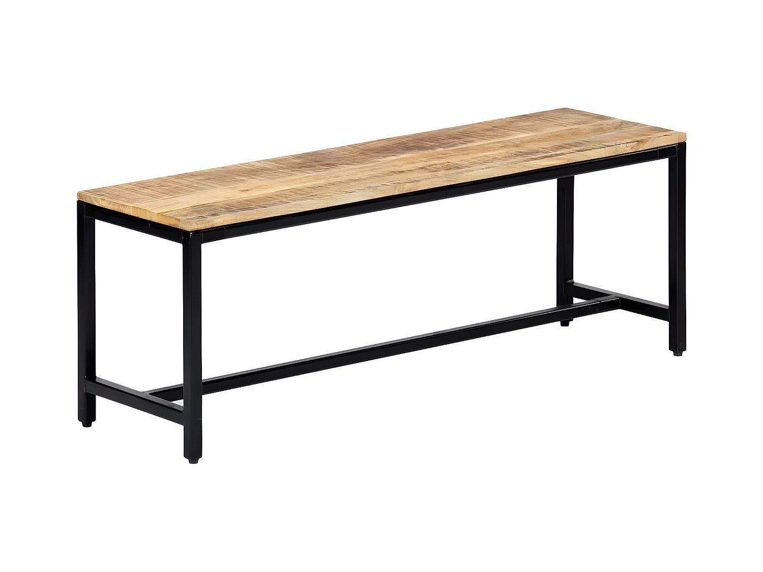 Banc à dîner 120cm Bois de manguier massif brut