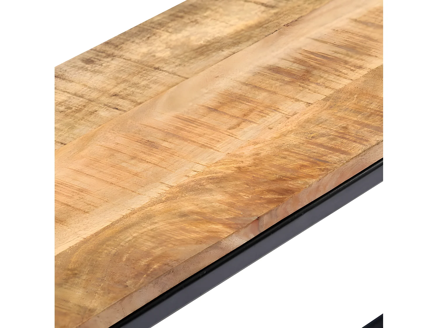 Banc à dîner 120cm Bois de manguier massif brut