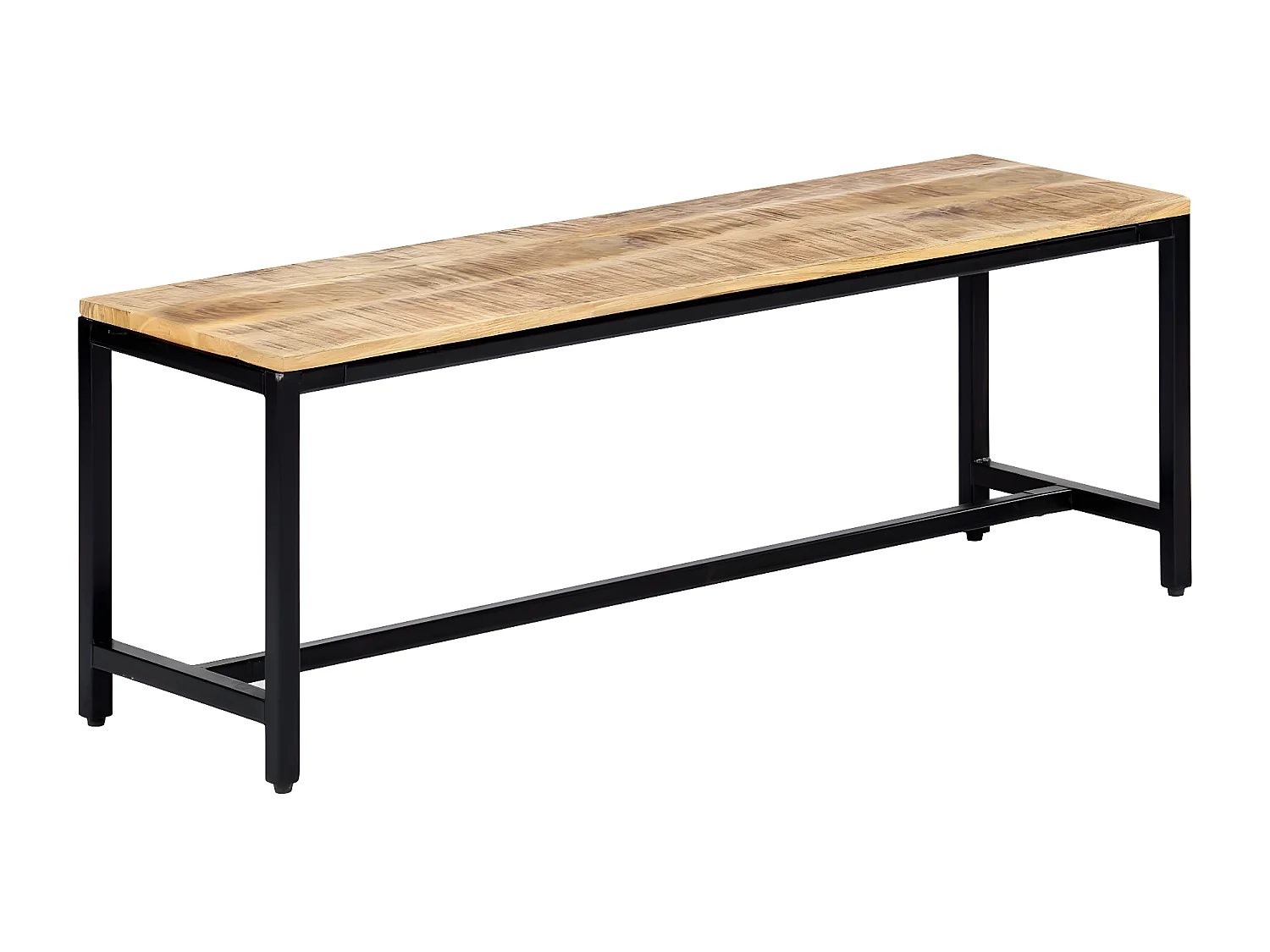 Banc à dîner 120cm Bois de manguier massif brut