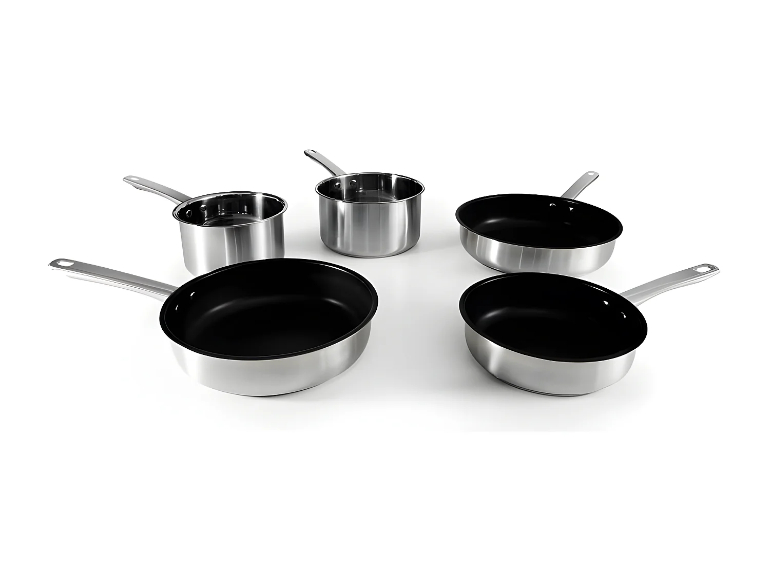 Batterie De Cuisine 5 Pcs Tfi Acier Inoxydable Anti Adhésif Unlimited Kitchencook