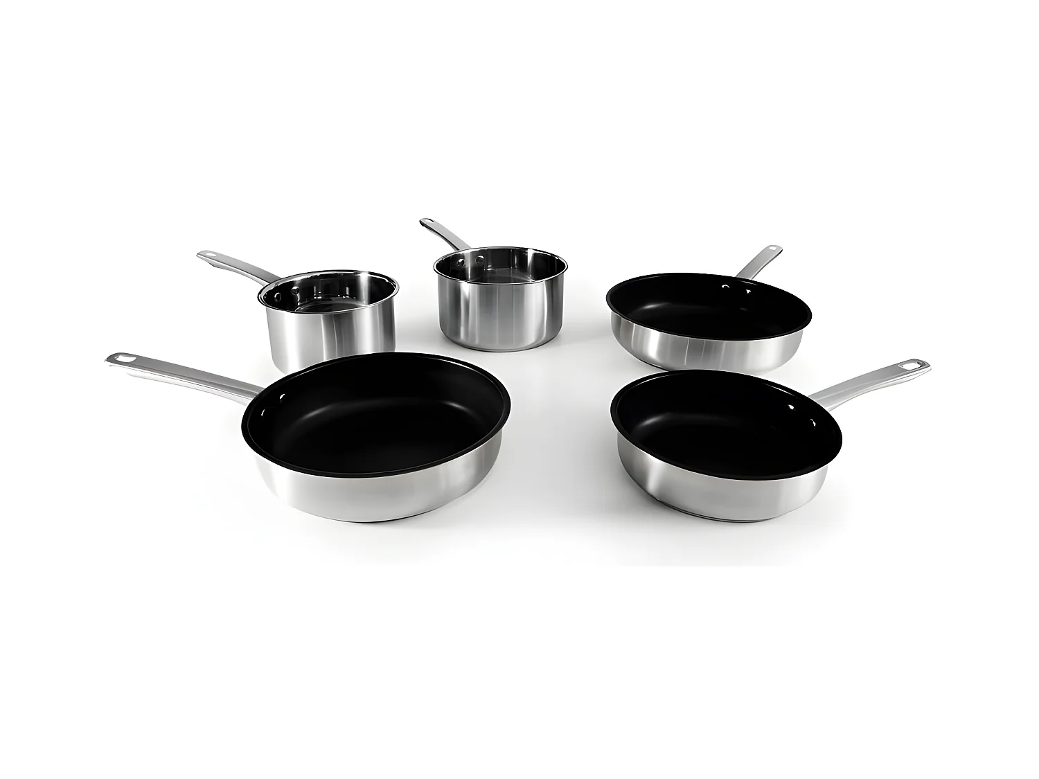 Batterie De Cuisine 5 Pcs Tfi Acier Inoxydable Anti Adhésif Unlimited Kitchencook