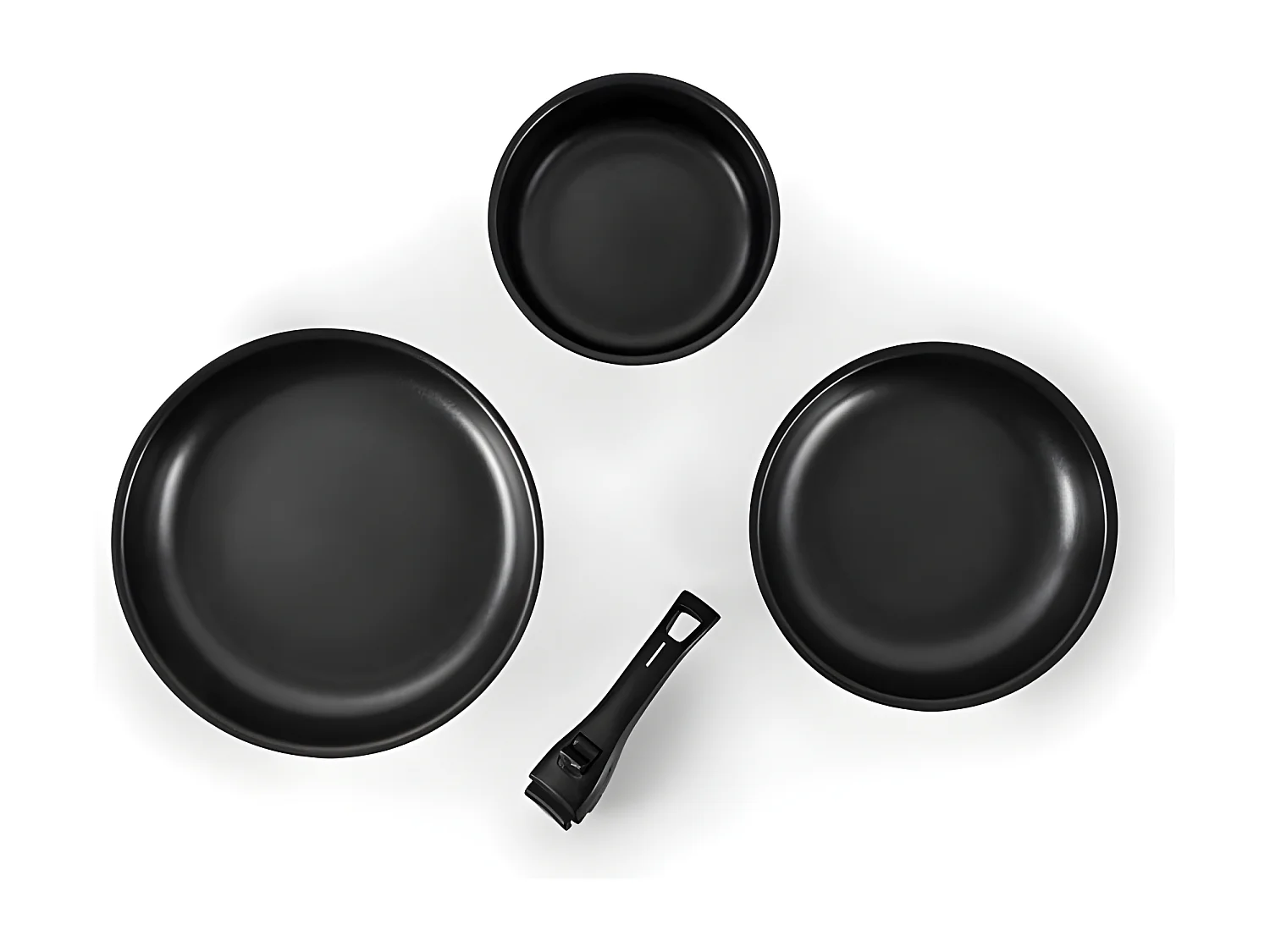 Batterie De Cuisine En Aluminium 4pcs Avec Poignée Amovible Flex4 De La Marque Kitchencook