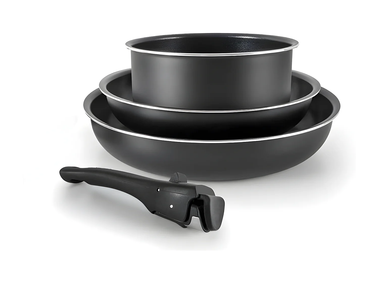 Batterie De Cuisine En Aluminium 4pcs Avec Poignée Amovible Flex4 De La Marque Kitchencook