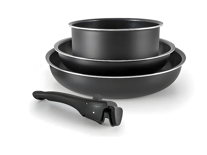 Batterie De Cuisine En Aluminium 4pcs Avec Poignée Amovible Flex4 De La Marque Kitchencook