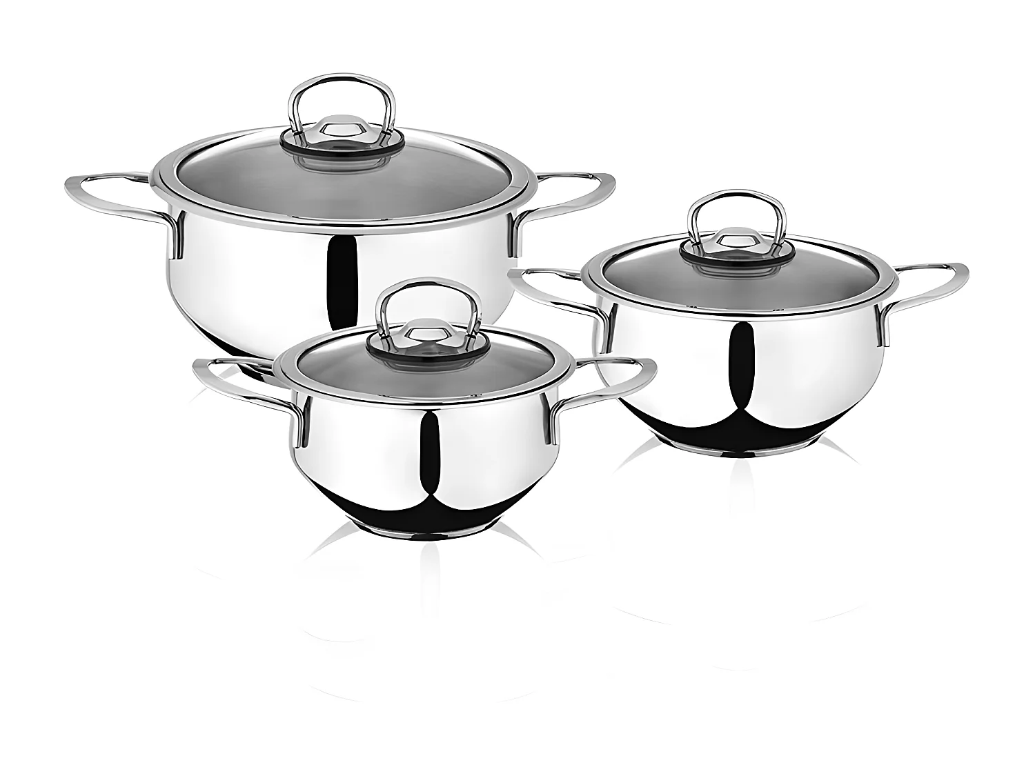 Batterie De Cuisine En Acier Inoxydable 6 Pièces Tfi Kumsal De La Marque Home Perfect