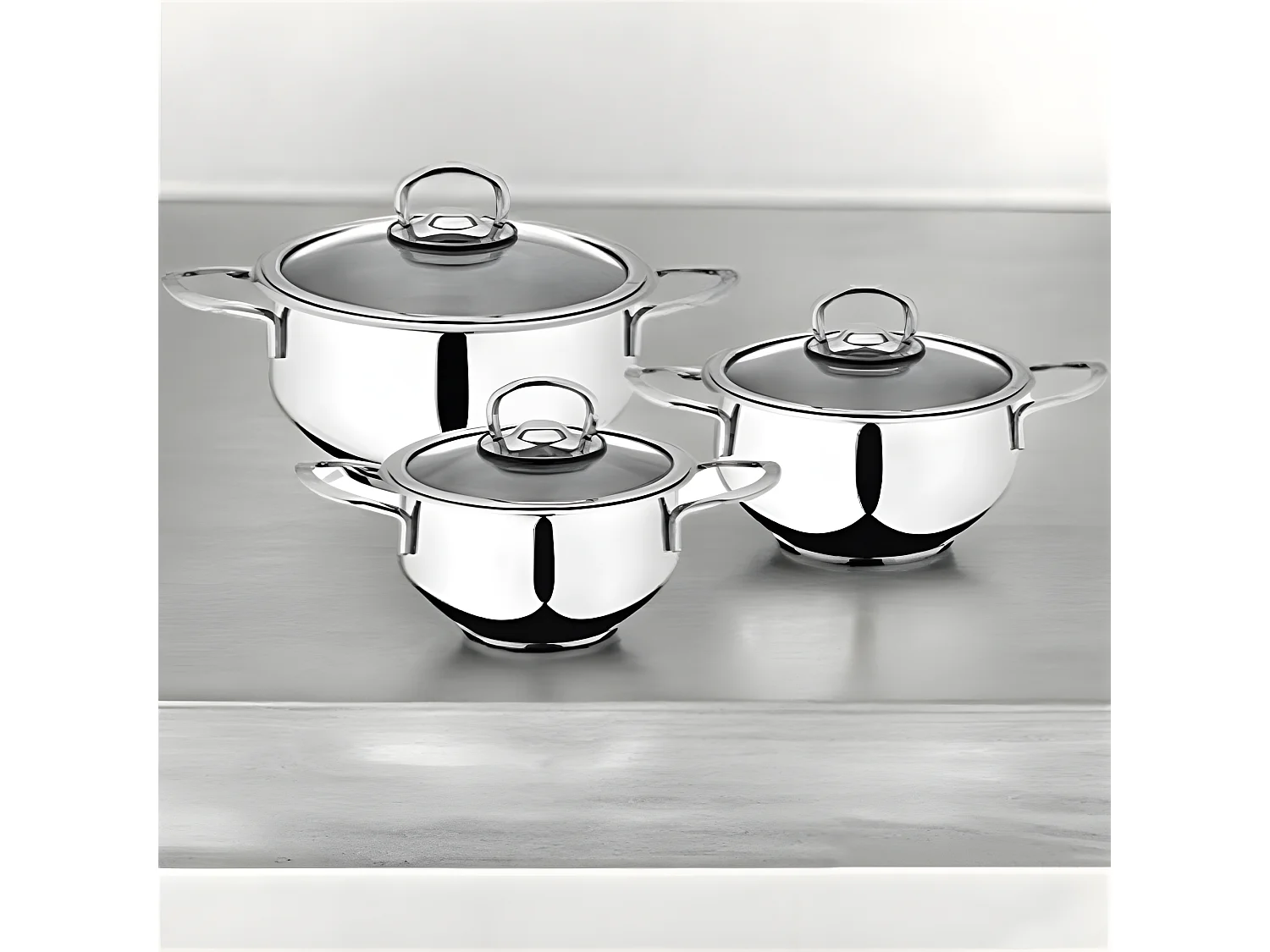 Batterie De Cuisine En Acier Inoxydable 6 Pièces Tfi Kumsal De La Marque Home Perfect