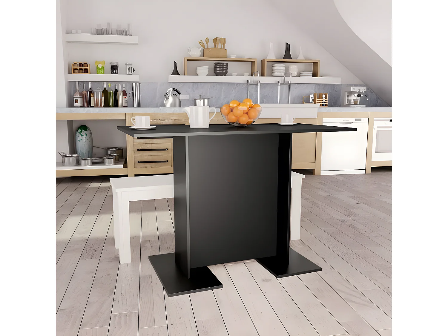 Table de salle à manger Noir 110 x 60x75