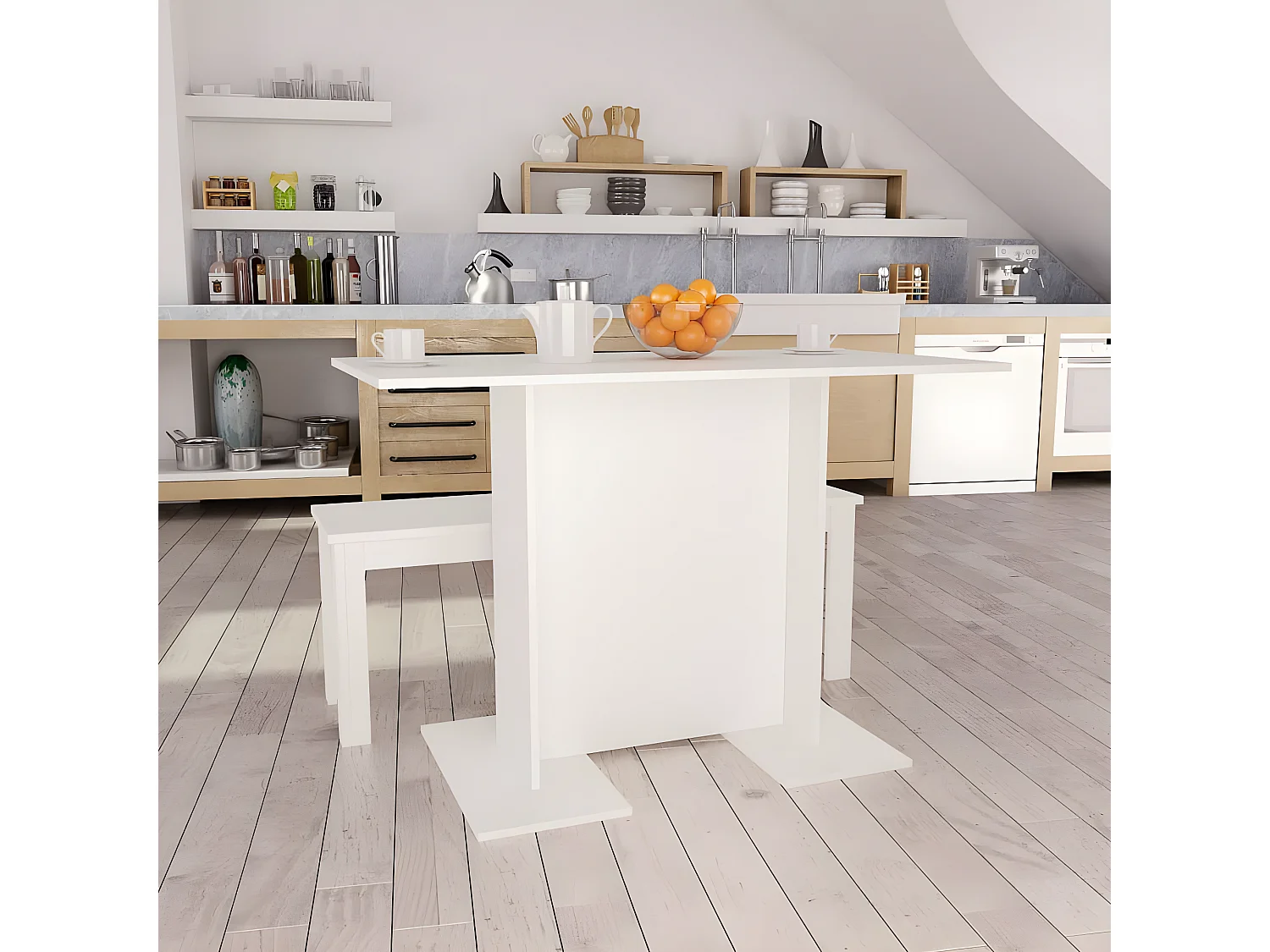 Table de salle à manger Blanc 110 x 60x75