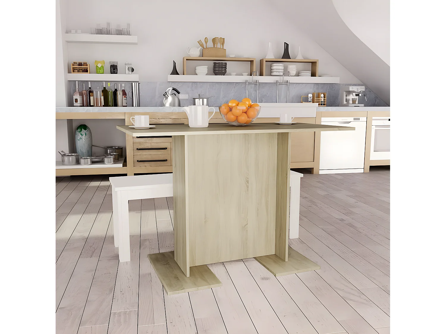 Table de salle à manger Chêne sonoma 110 x 60x75