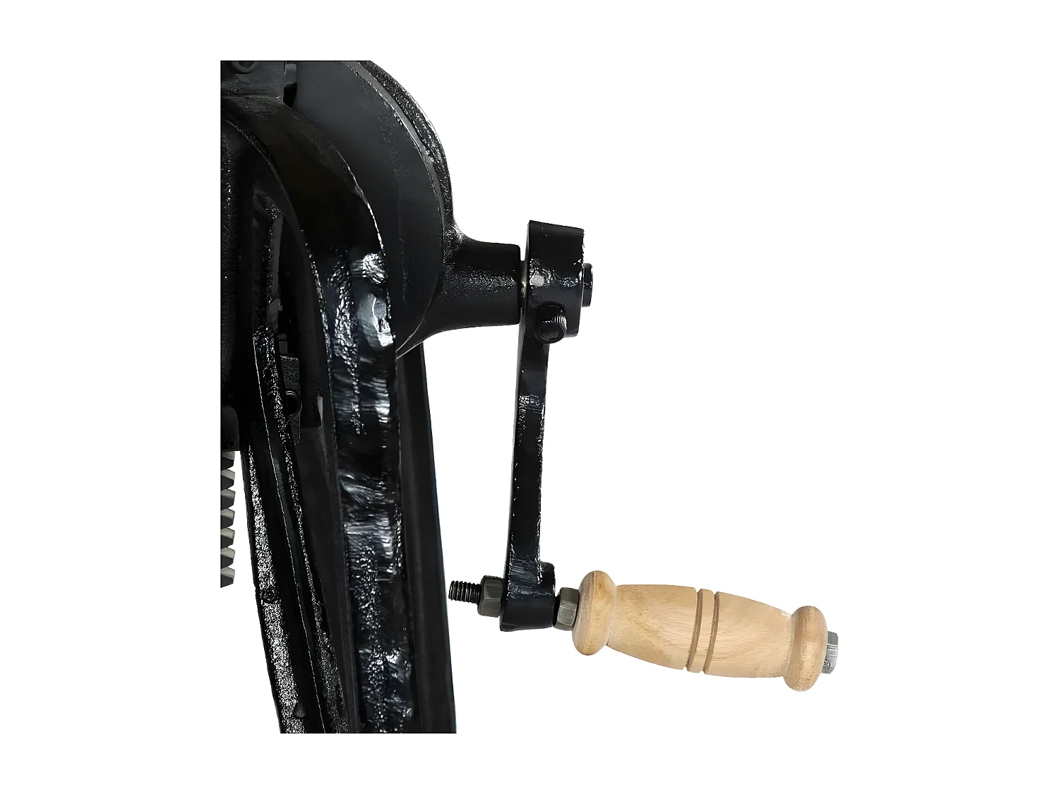 Table d'appoint manguier massif clair et pied métal noir Issaf