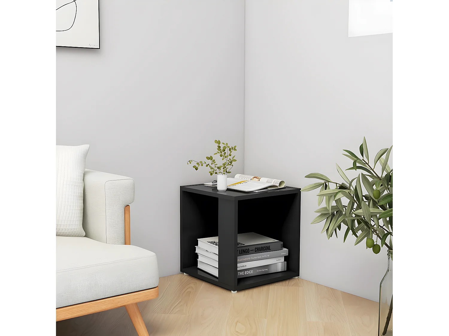 Table d'appoint Noir 33x33x34,5