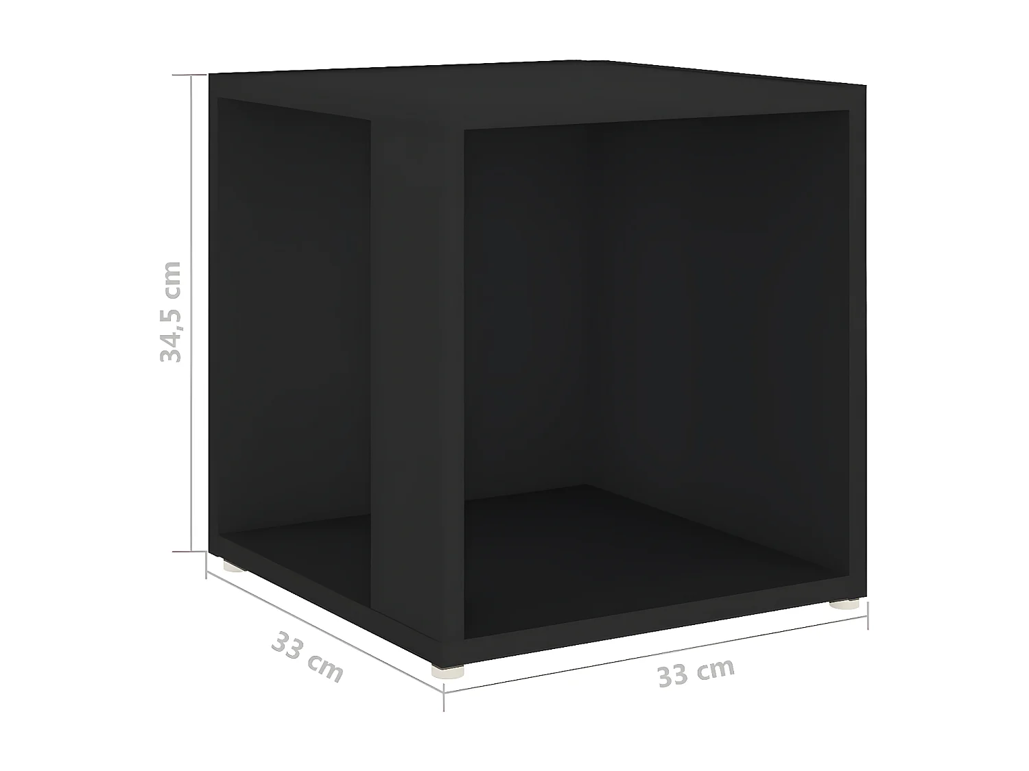 Table d'appoint Noir 33x33x34,5