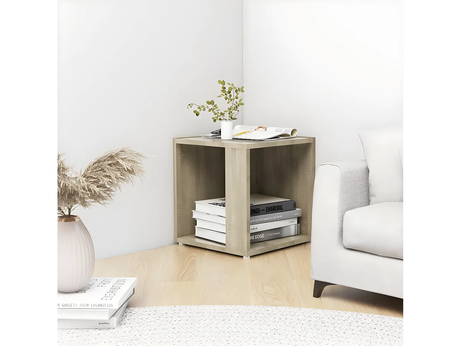 Table d'appoint Chêne sonoma 33x33x34,5