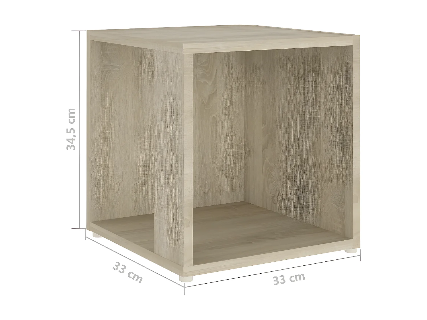 Table d'appoint Chêne sonoma 33x33x34,5