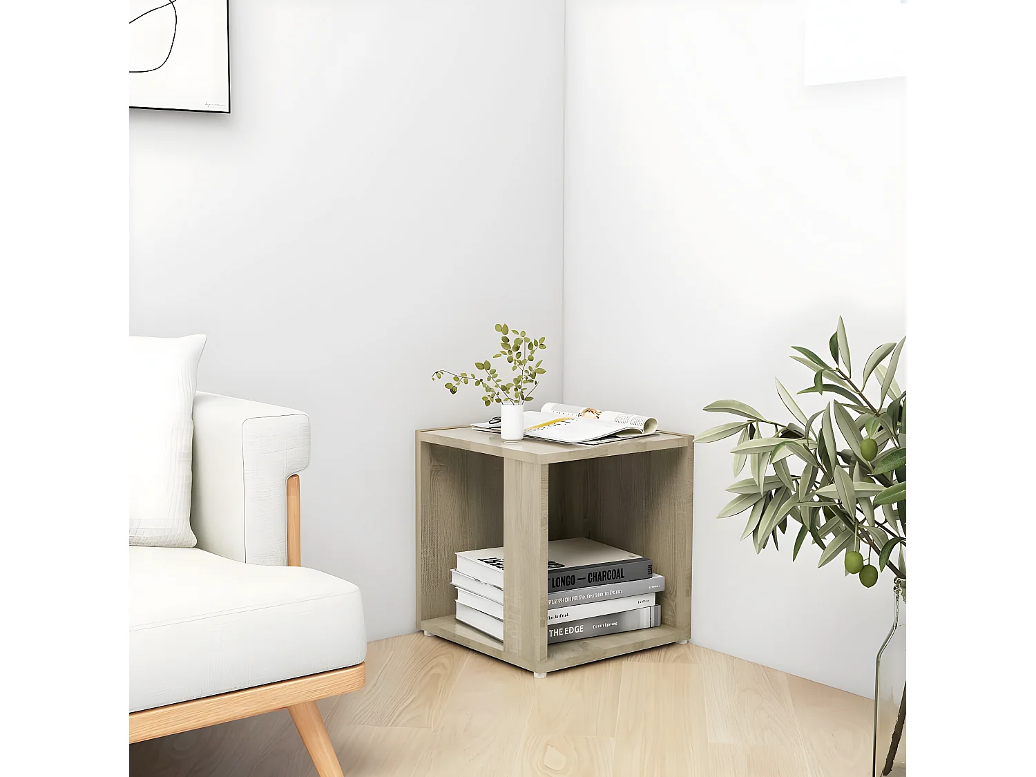 Table d'appoint Chêne sonoma 33x33x34,5