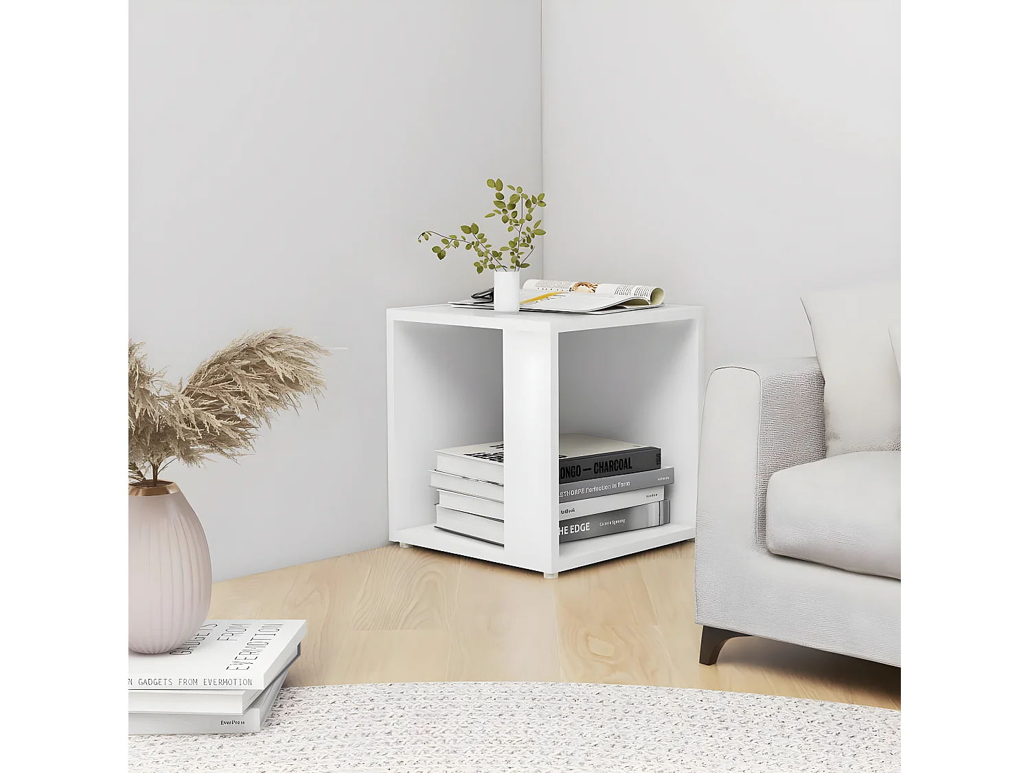 Table d'appoint Blanc 33x33x34,5