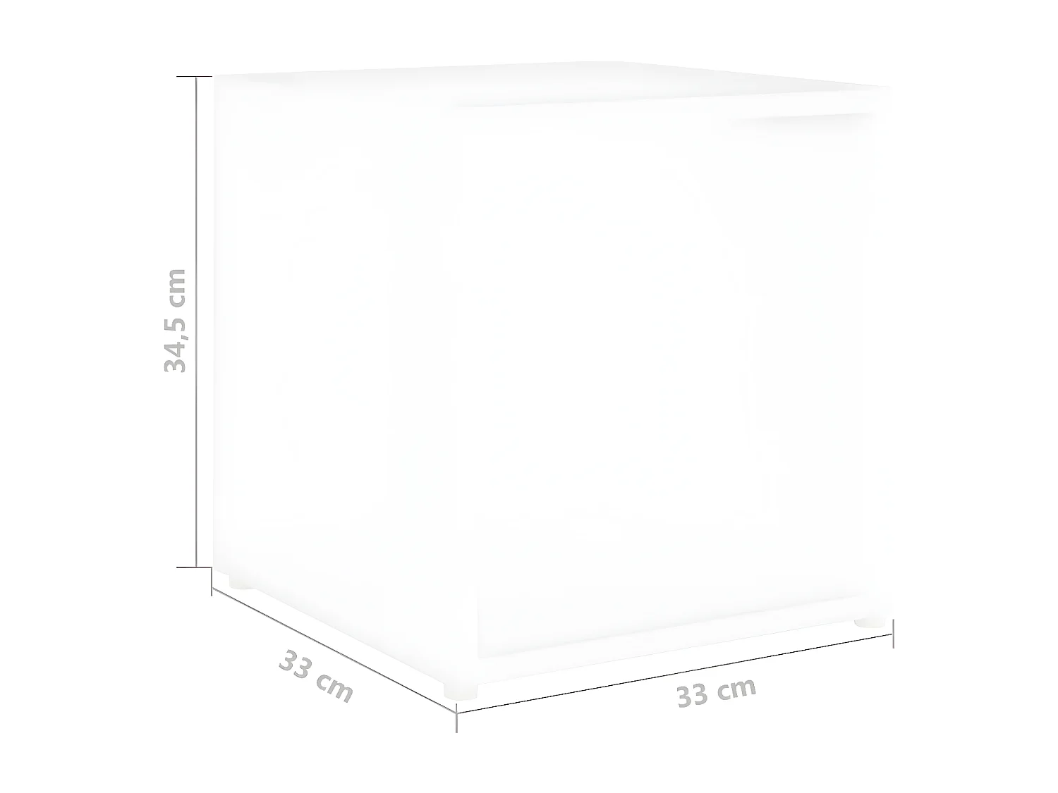Table d'appoint Blanc 33x33x34,5