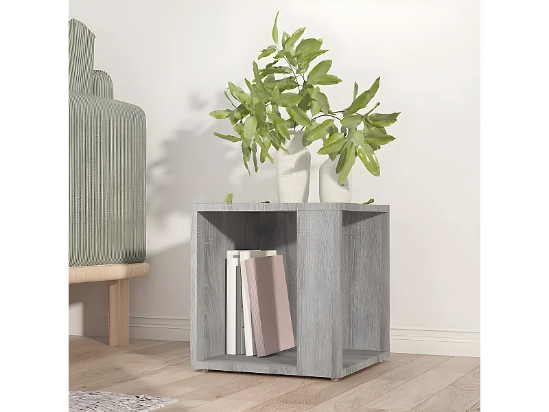 Table d'appoint Sonoma gris 33x33x34,5 Bois d'ingénierie
