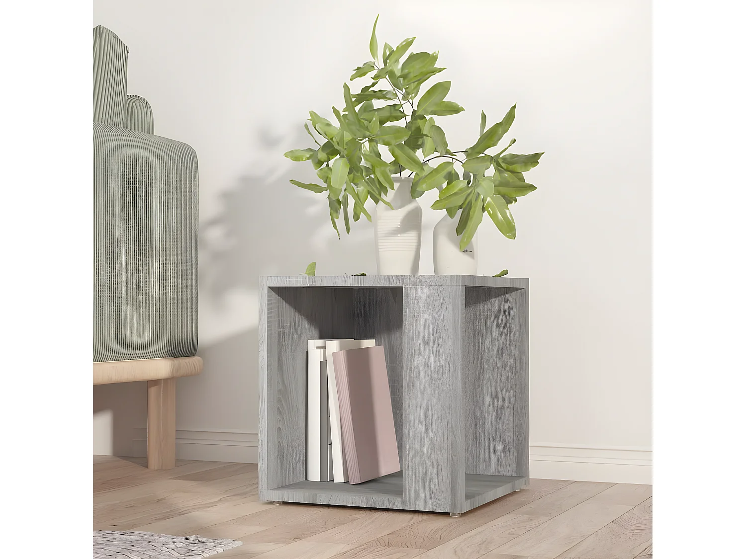 Table d'appoint Sonoma gris 33x33x34,5 Bois d'ingénierie