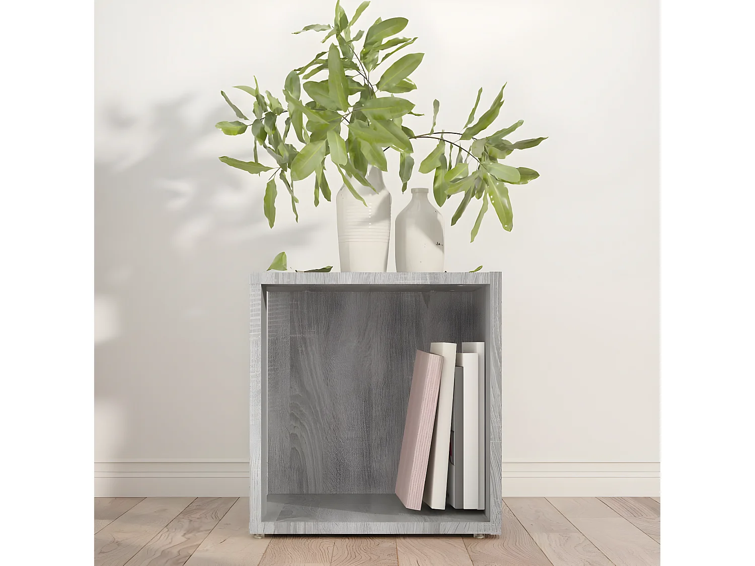 Table d'appoint Sonoma gris 33x33x34,5 Bois d'ingénierie