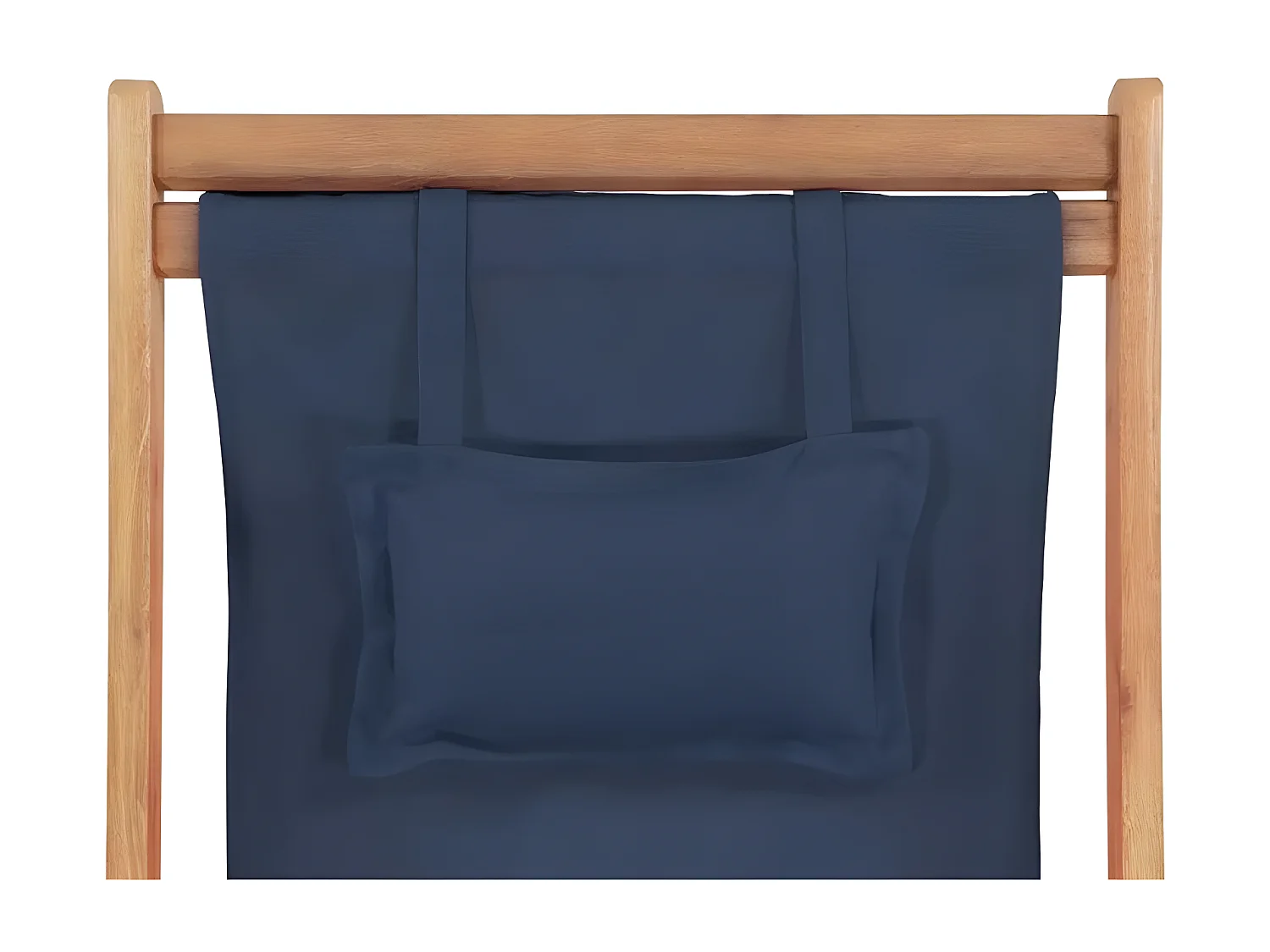 Chaise de jardin tissu bleu et eucalyptus massif Hillis