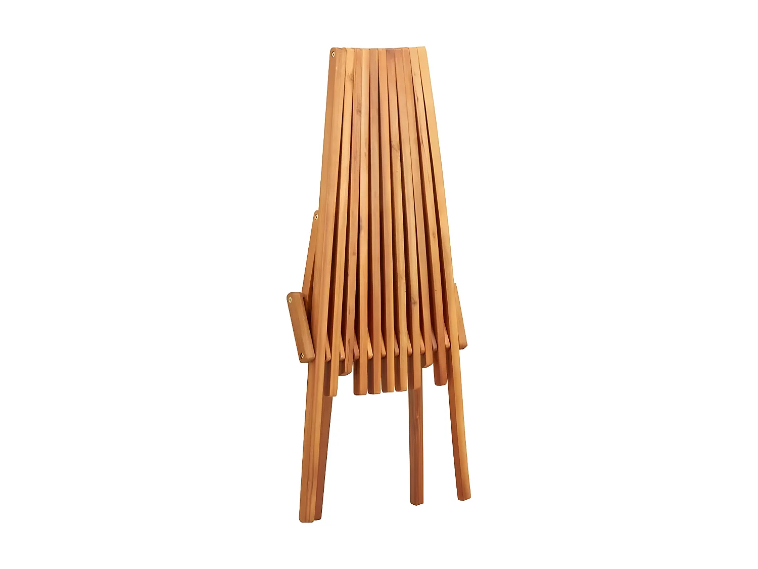 Chaise de jardin pliante acacia massif clair Lilis - Lot de 2