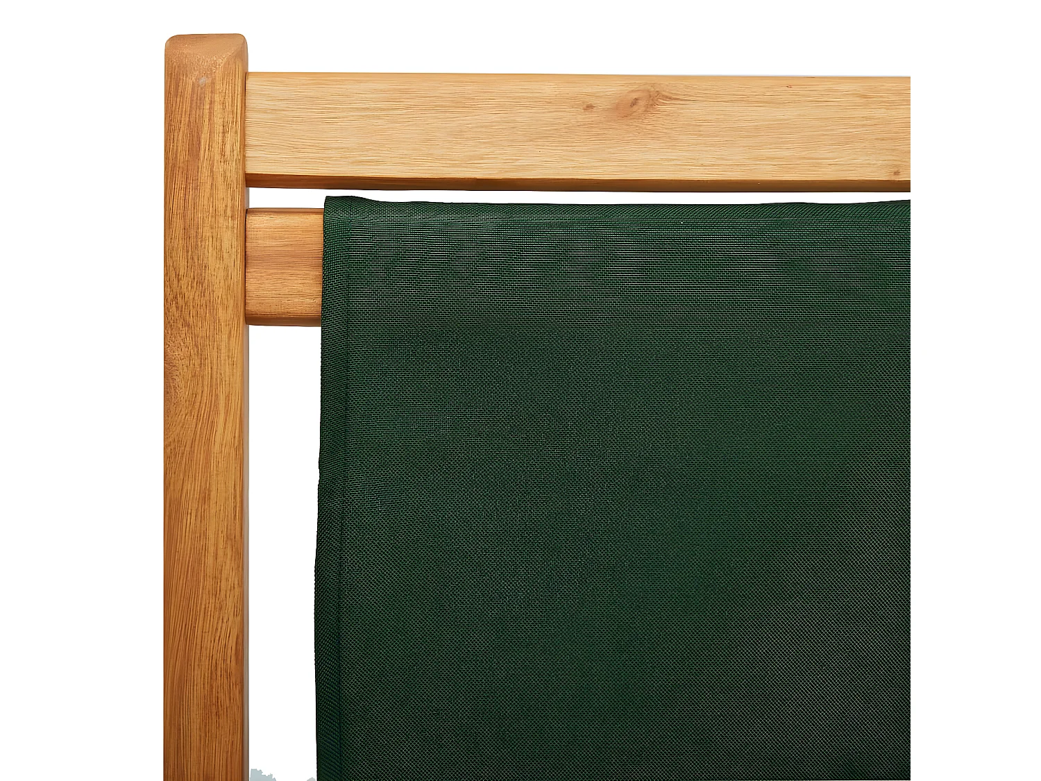 Chaise pliable de plage Bois d'eucalyptus et tissu Vert