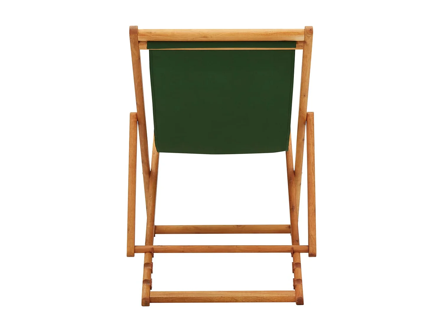 Chaise pliable de plage Bois d&#039;eucalyptus et tissu Vert