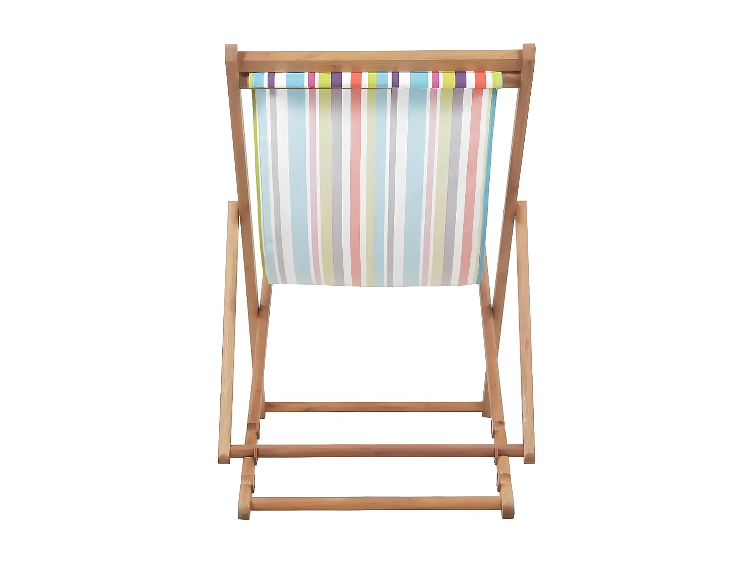 Chaise de jardin tissu muticolore et eucalyptus massif Feego