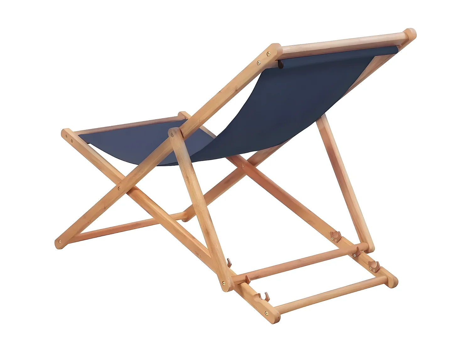 Chaise de jardin tissu bleu et eucalyptus massif Feego