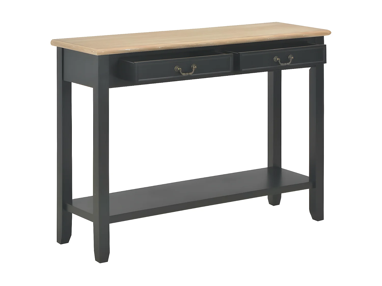 Table console Noir 110x35x80 Bois